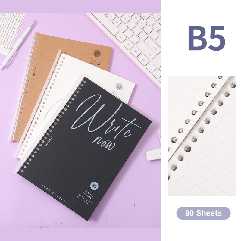 دفتر أوراق مفكوكة مبطن WRITE NOW B5 عدد 80 ورقة
