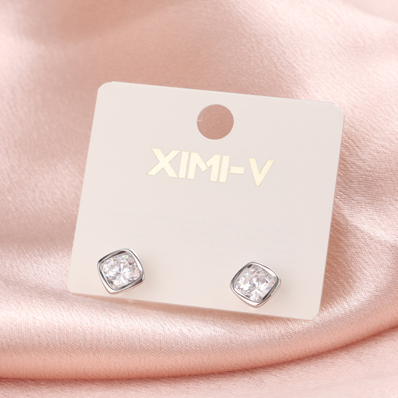 أقراط أذن دقيقة أنيقة صغيرة مطلية بالفضة رقم 02