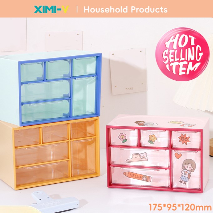 صندوق تخزين بلاستيك DIY بـ 6 خانات